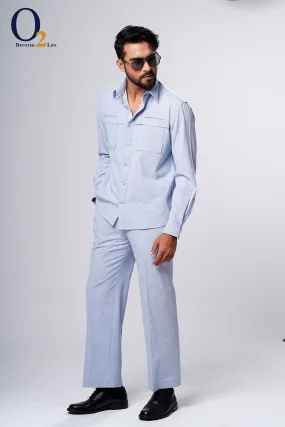 2-Piece Cozy Button Down Cotton Linen Set