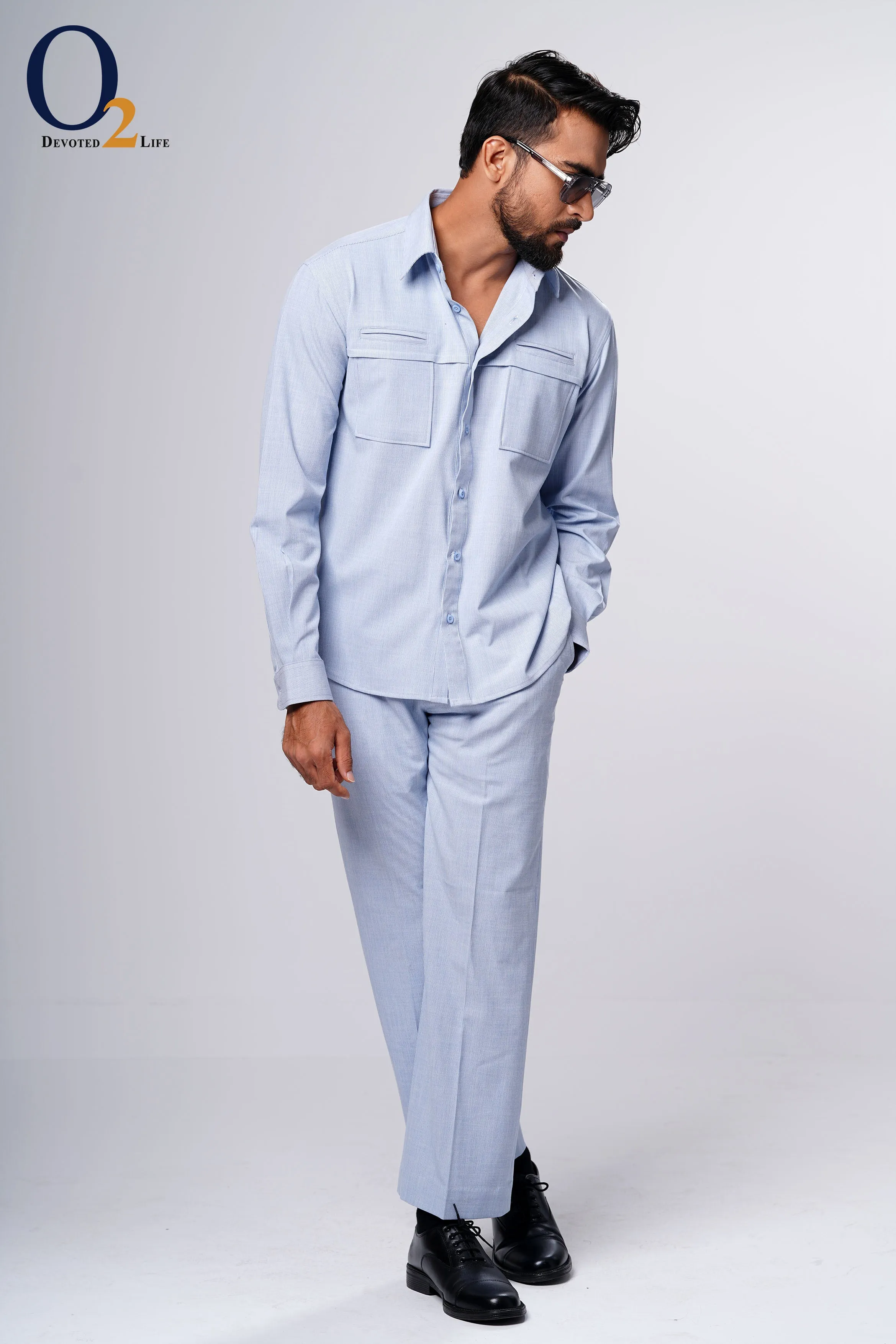 2-Piece Cozy Button Down Cotton Linen Set