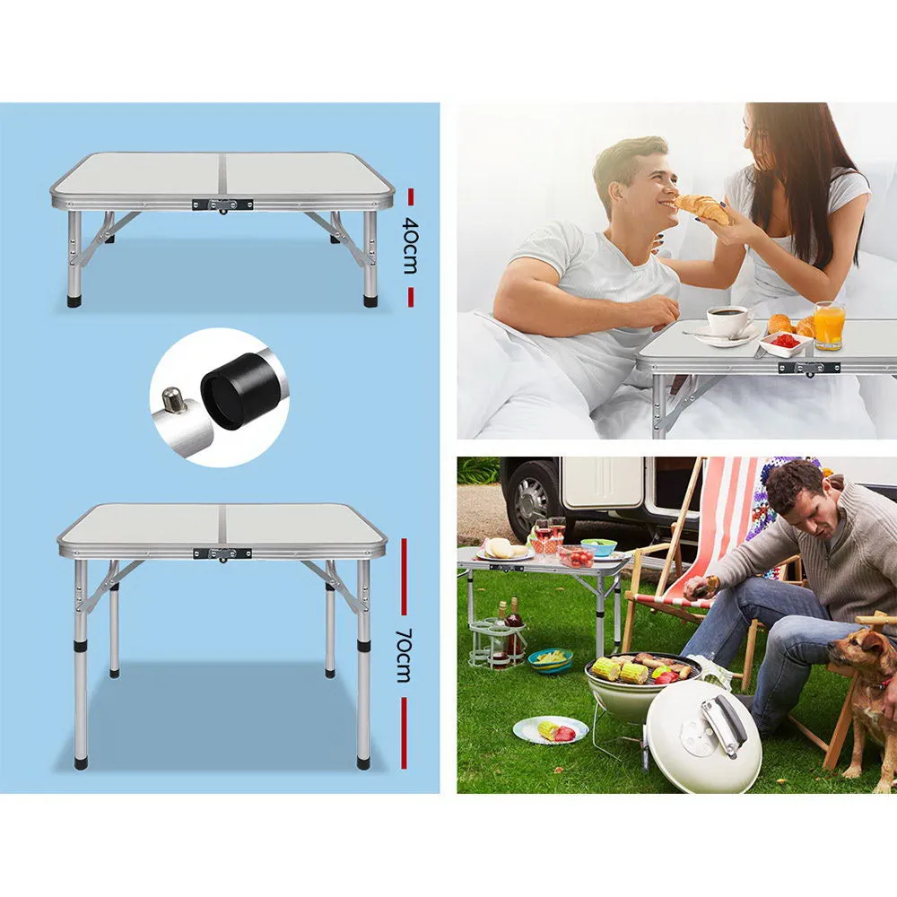 Adjustable 90CM Portable Folding Camping Table Weisshorn