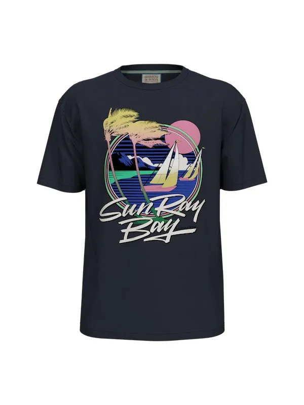 Artwork Sunray Bay Tee (Navy) - S1717080004