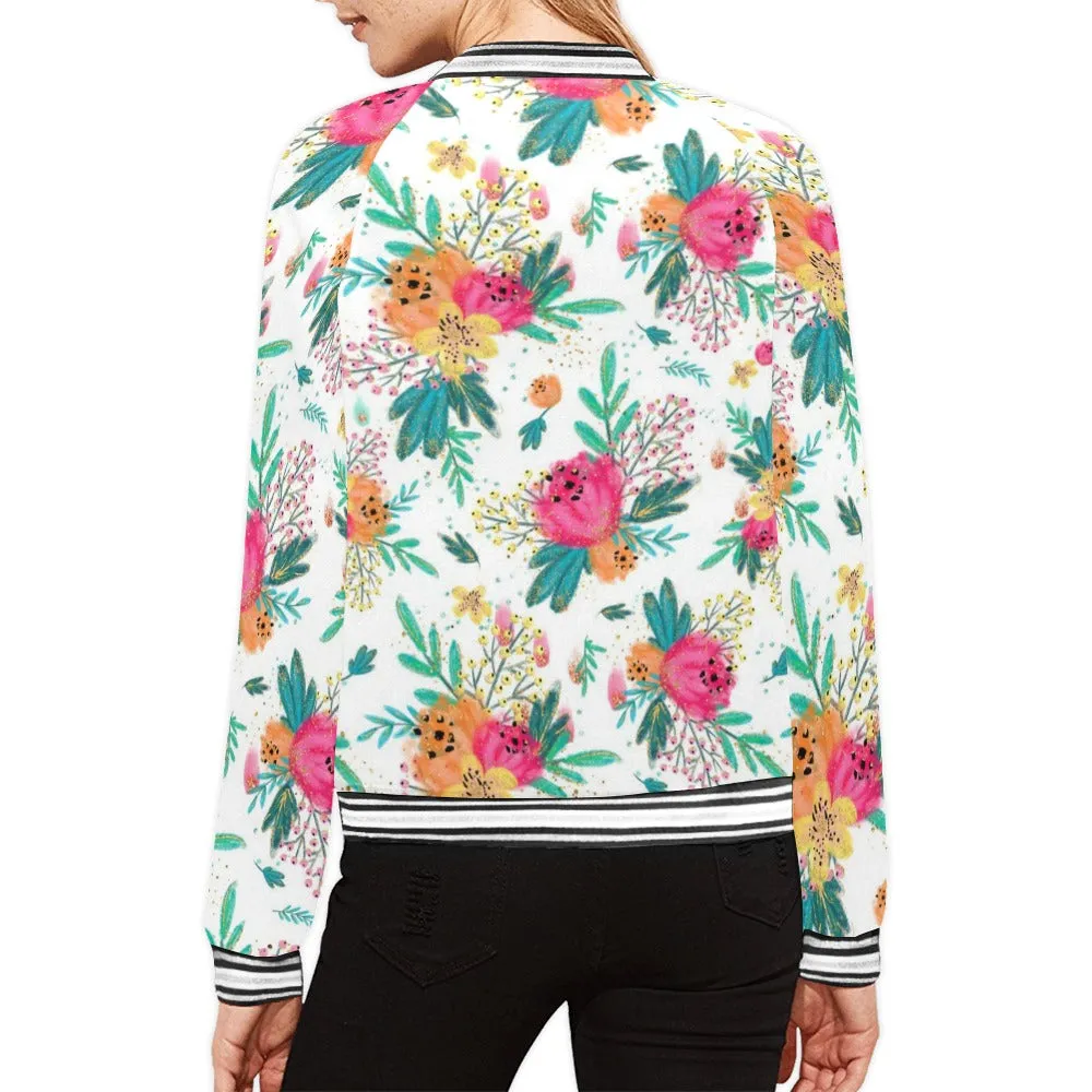 Australian Floral Bomber Jacket for Women