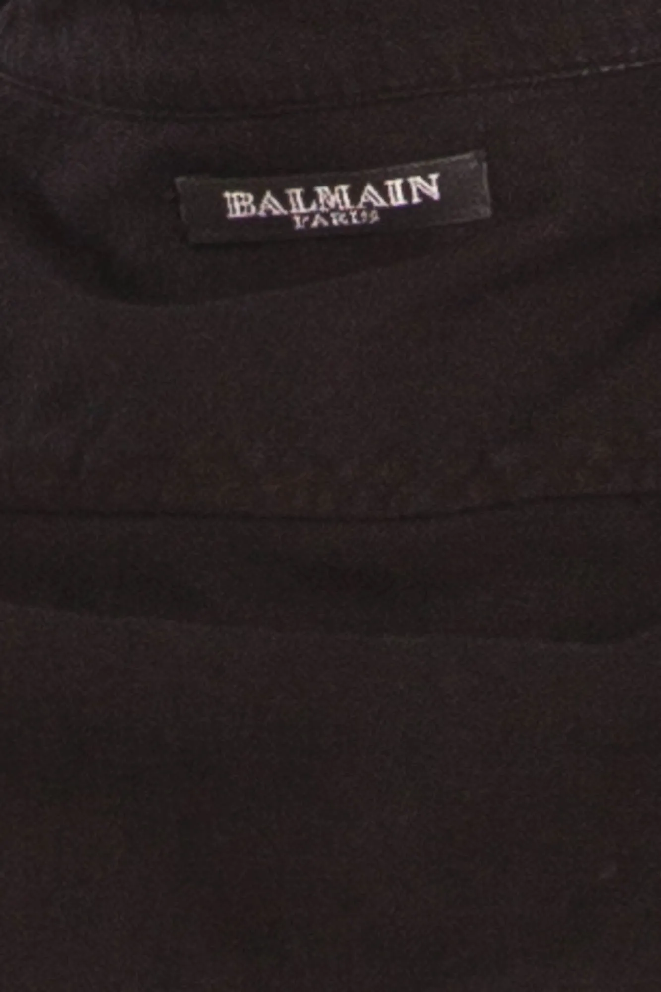 Balmain - Black Button Down Red and Gold Trimmed Shoulders - FR 40