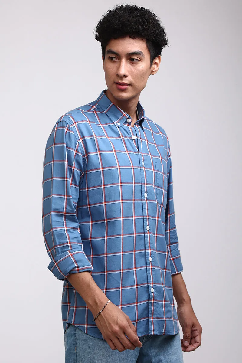 Basic Checks Blue Shirt