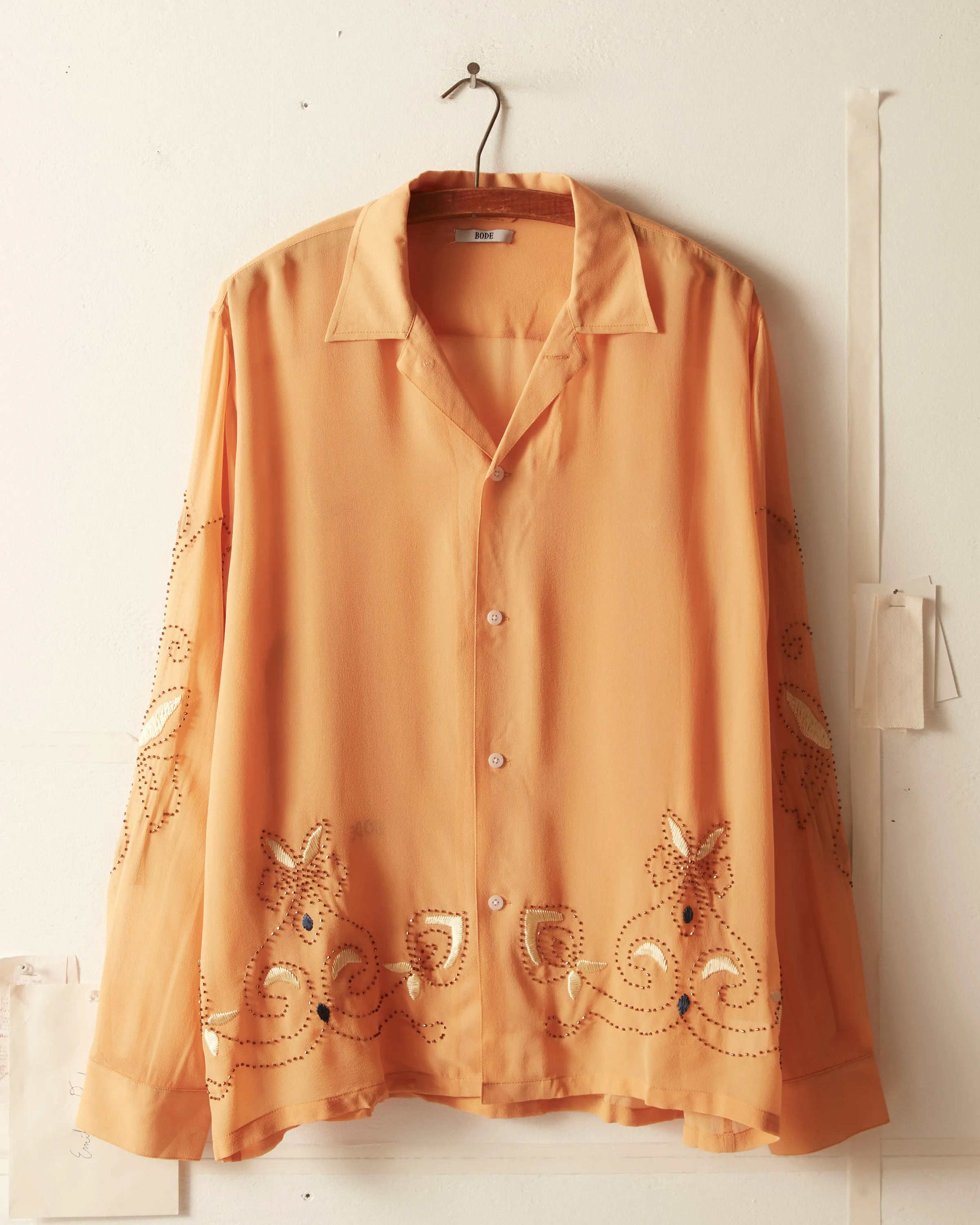 Beaded Cantaloupe Long Sleeve Shirt