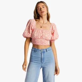 Billabong Womens On For You Crop Top Pink