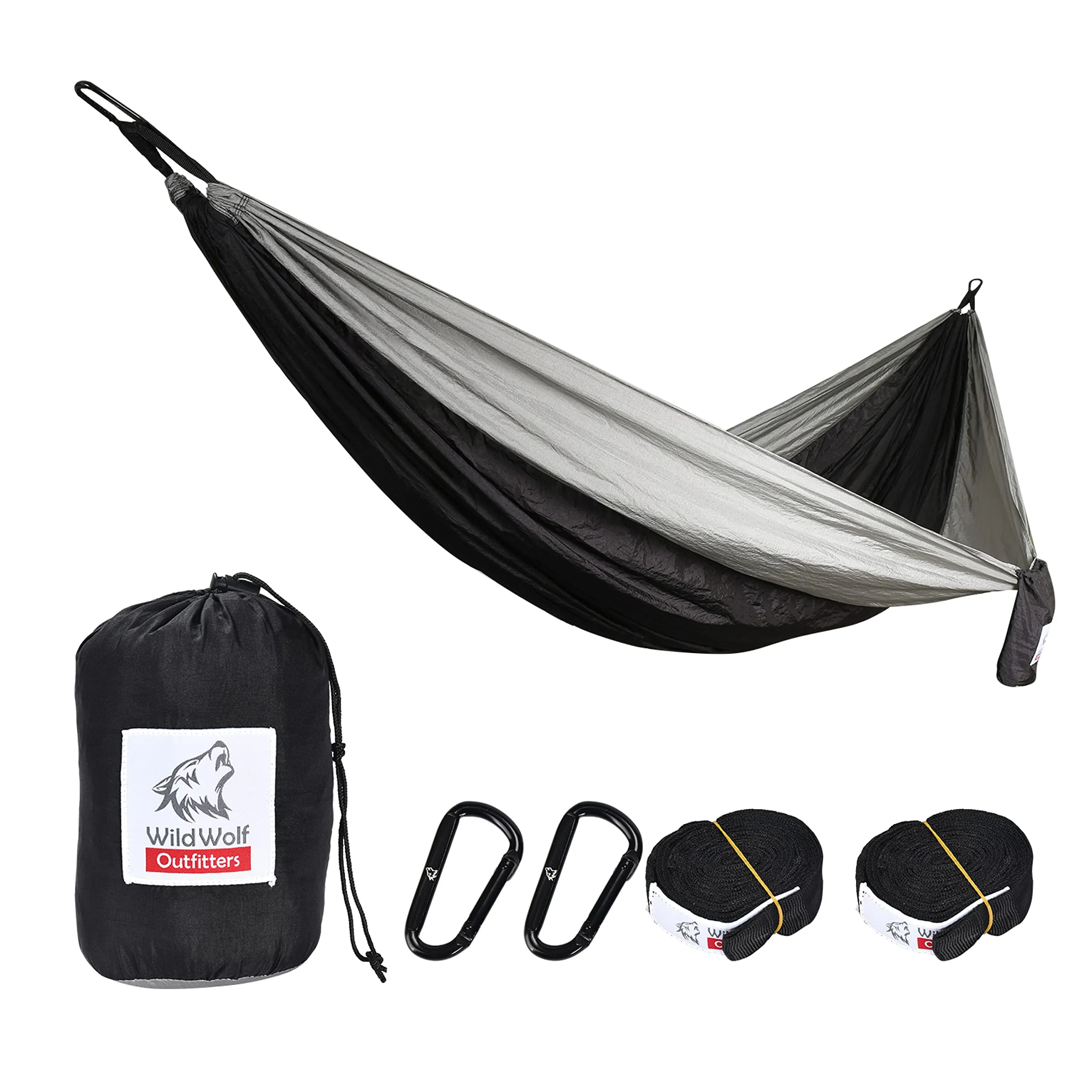 Black Camping Hammock - Portable And Lightweight Hammock With Straps For Tree