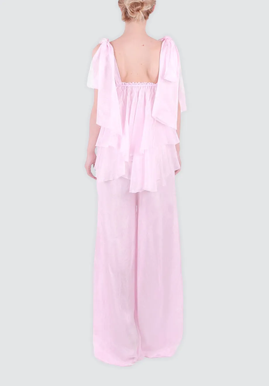 Bubblegum Pink | Top and Kick Flare Pants Set