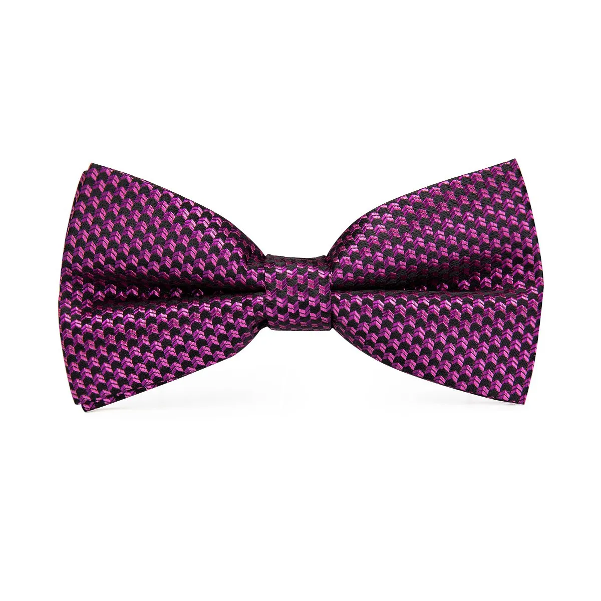 Dark Purple Arrow Novelty Pre-tied Bow Tie Hanky Cufflinks Set