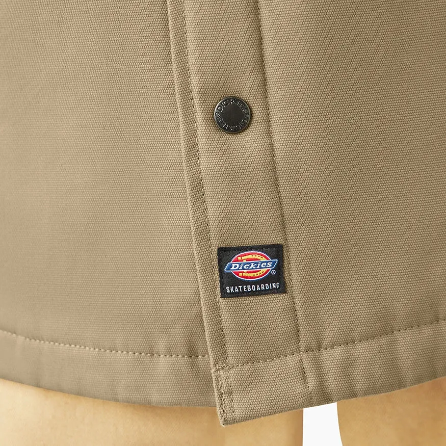 Dickies Skateboarding Heavyweight Lined Duck Snap Shirt Jacket - Khaki