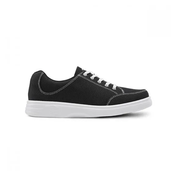 Dr. Comfort Women's Casual Diabetic Sneaker - Riley - Midnight BW