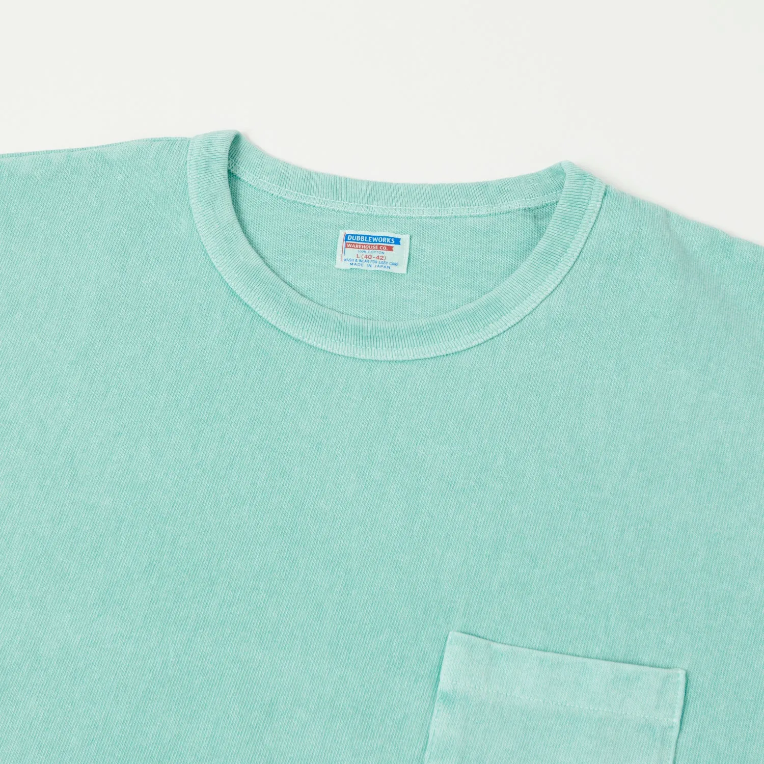 Dubbleworks Heavy Fabric Pigment Pocket Tee - Lt Turquoise