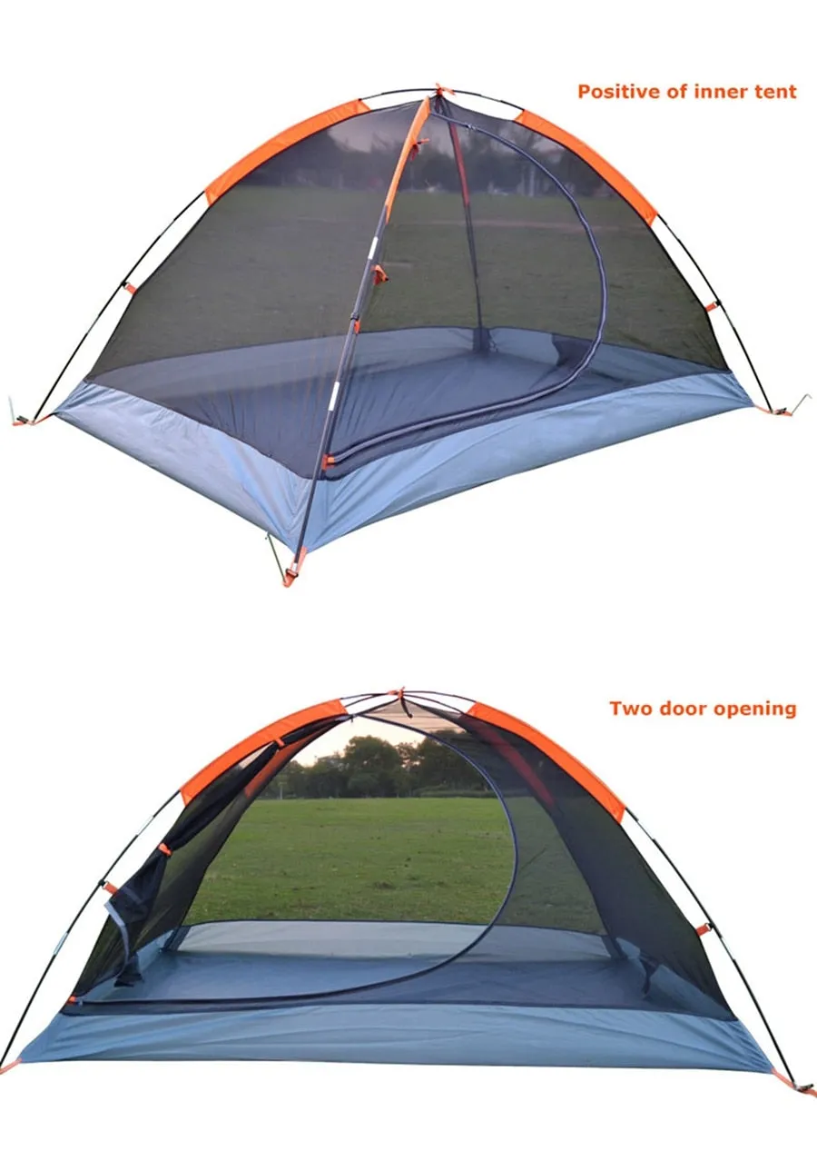 Easy Setup Camping Tent for 2 Person Aluminum Pole Lightweight Breathable