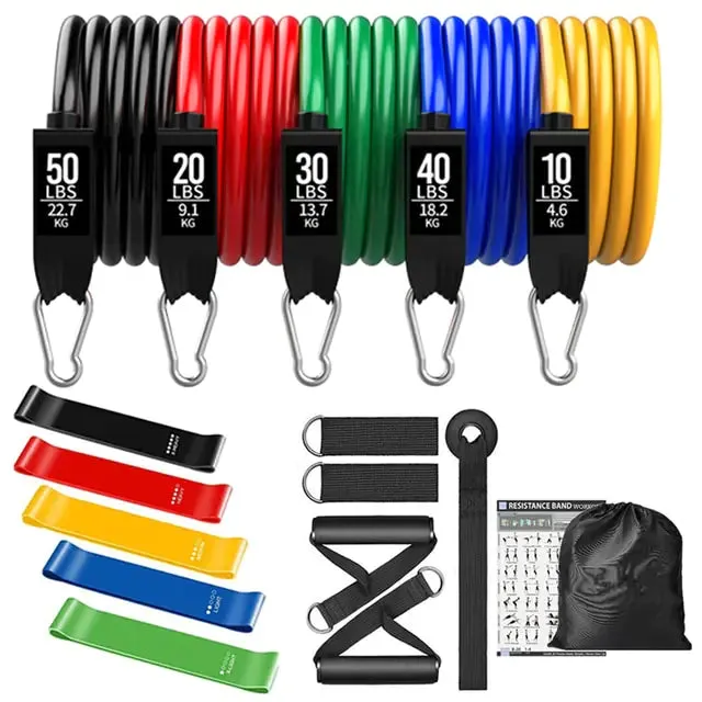 Fitness Exercises Resistance Bands Set