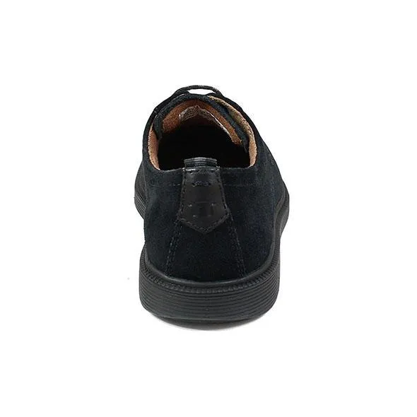 Florsheim Kids Boy's Sapacush Plain Toe Ox Black Suede (Sizes 1-3)