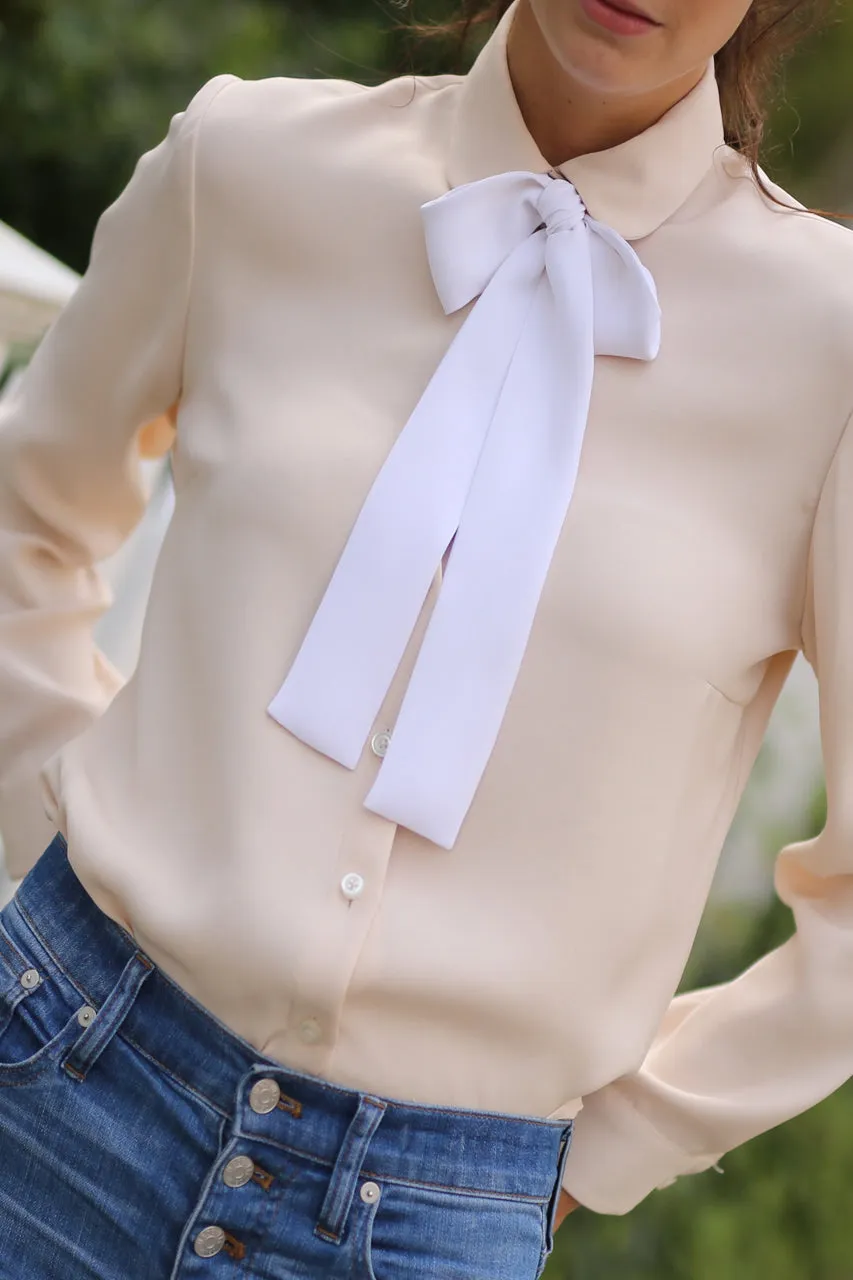 French Tie Blouse