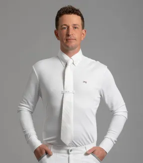 Giulio Men's Long Sleeve Show Shirt White