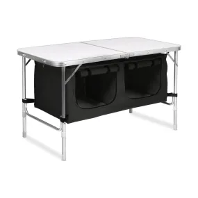 Lightweight Foldable Camping Table 120cm Silver, KILIROO