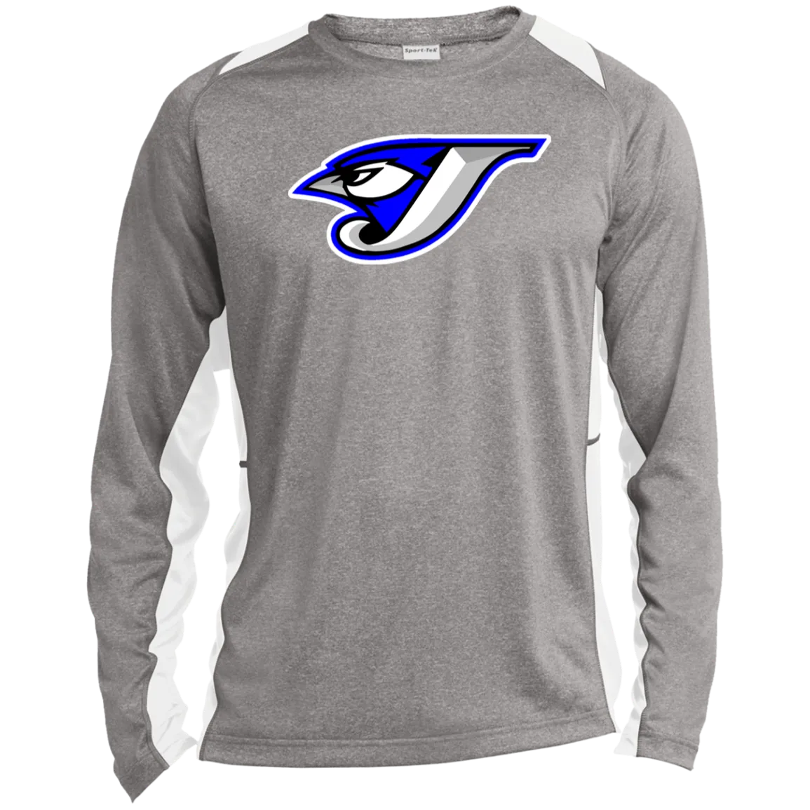 Logo ST361LS Long Sleeve Heather Colorblock Performance Tee