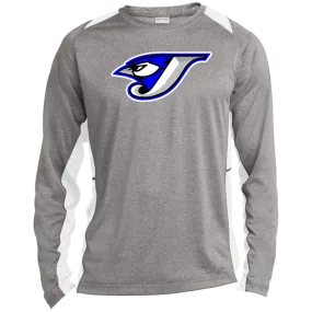 Logo ST361LS Long Sleeve Heather Colorblock Performance Tee