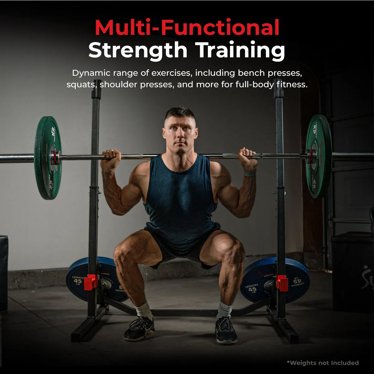 Multifunctional Adjustable Bench Press Squat Rack