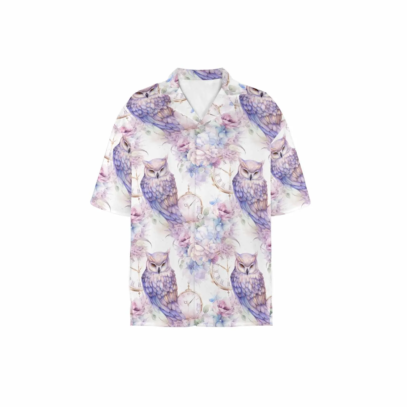 Pastel Owls Women's Hawaiian Shirt