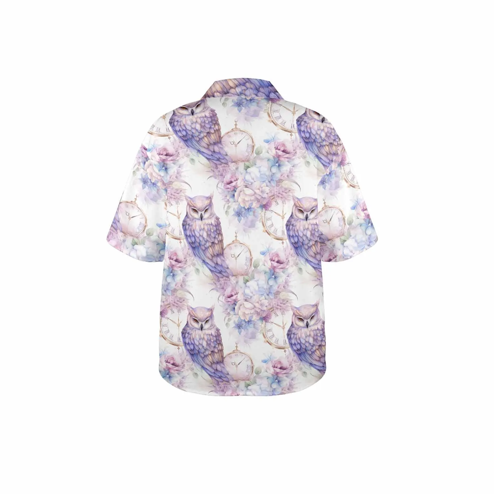 Pastel Owls Women's Hawaiian Shirt