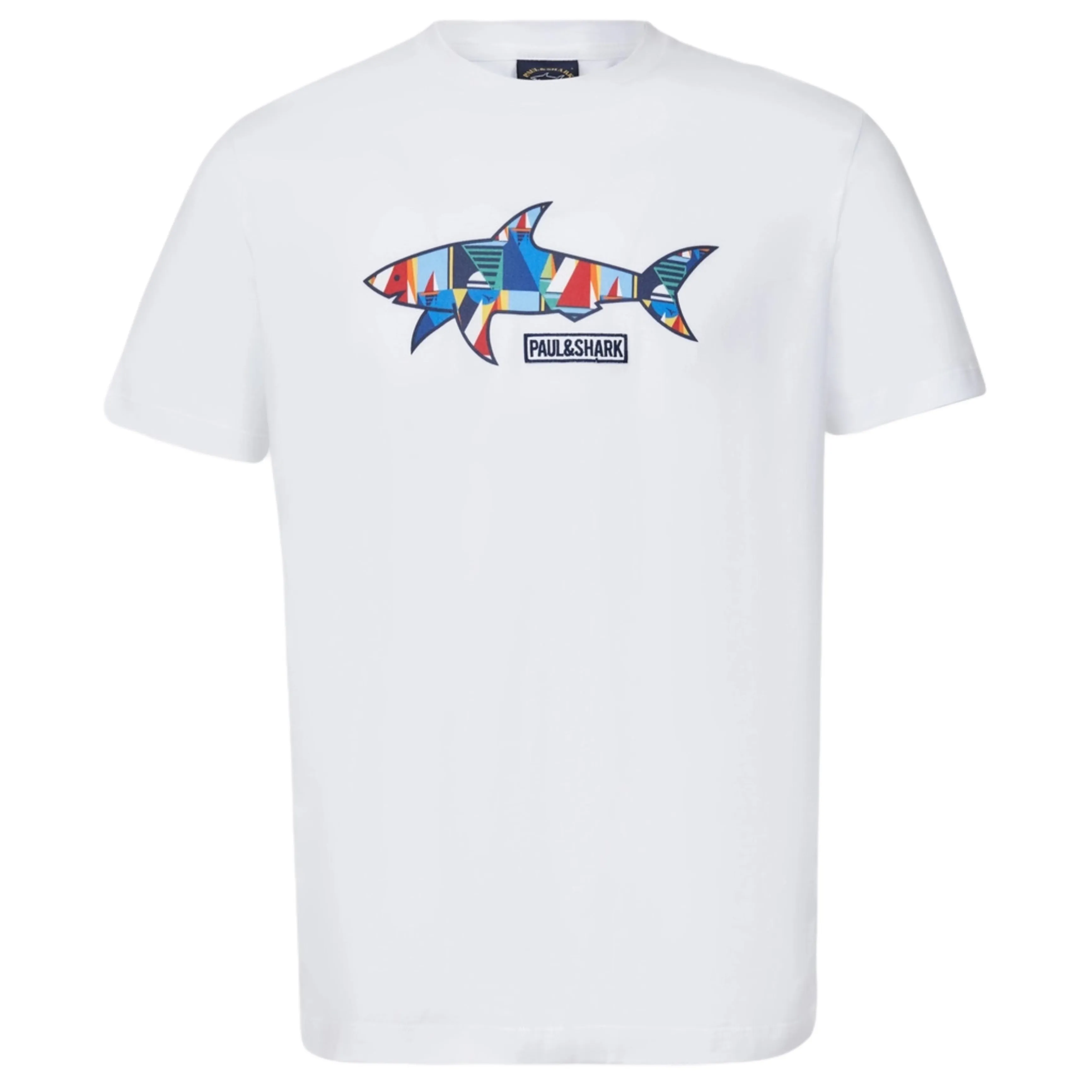 PAUL & SHARK Organic Cotton Shark T-Shirt White