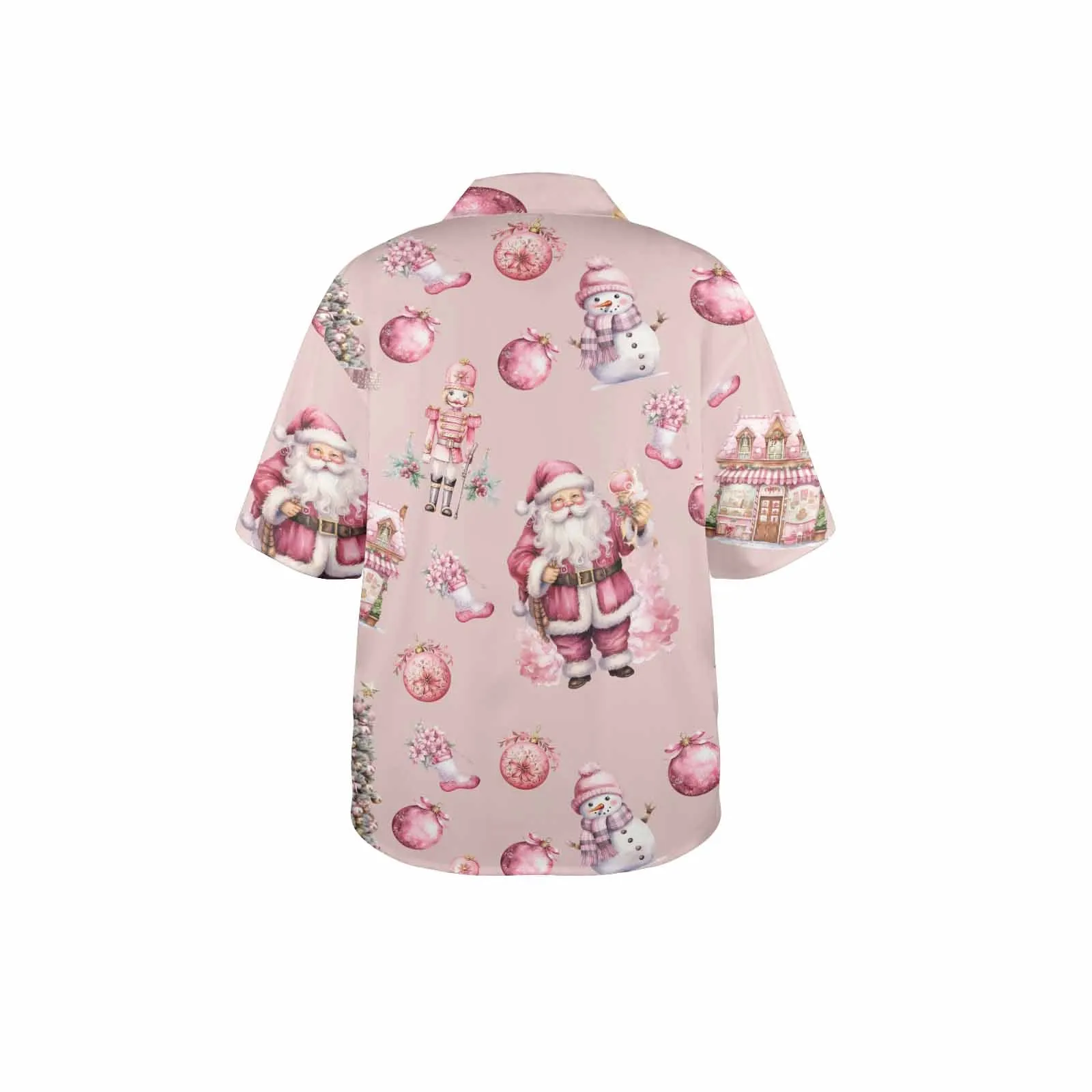 Pink Christmas Women's  Hawaiian Shirt