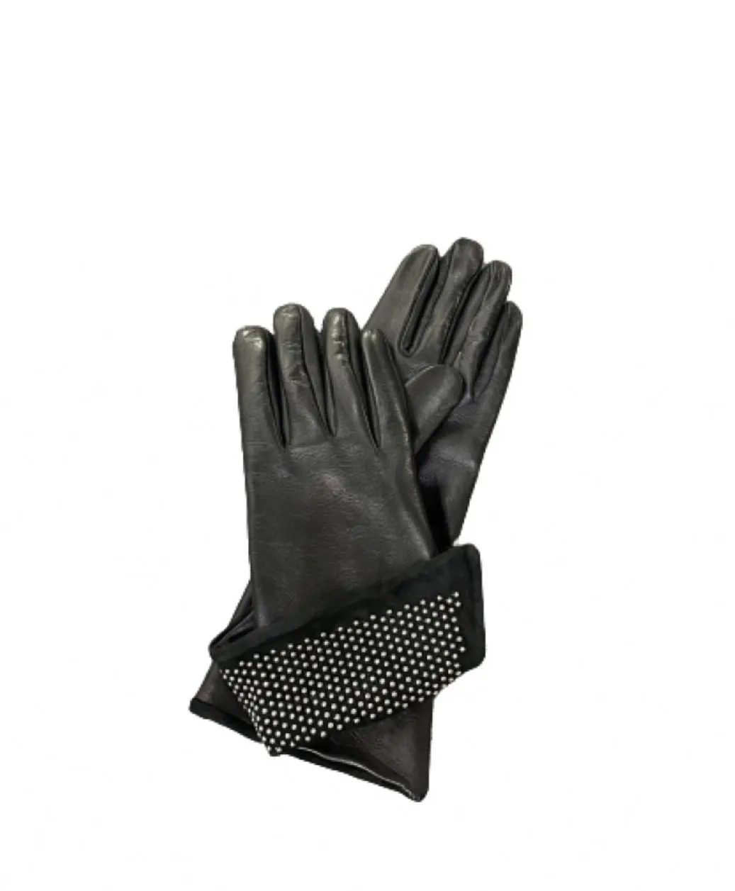 Ronnie Wood - Women's Silk Lined Studded Leather Gloves