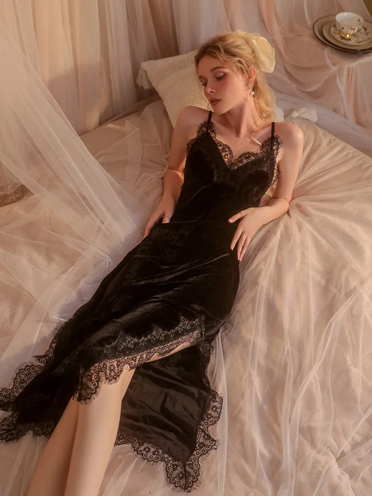 Sensual Lace Sheer Temptation Nightgown Robe