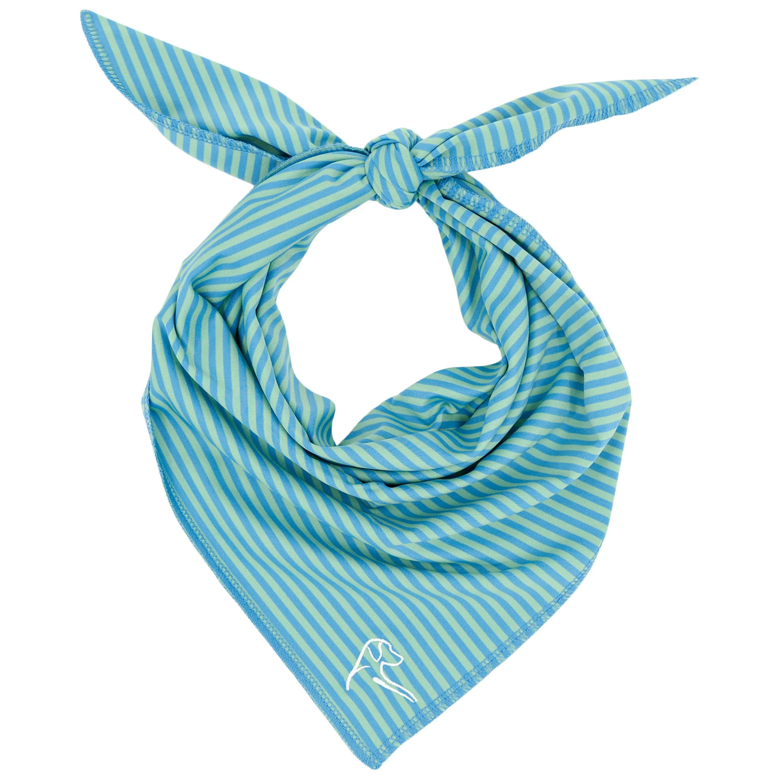 The Birdie Stripe | Performance Bandana | The Birdie Stripe - Palm Green/Maritime Blue