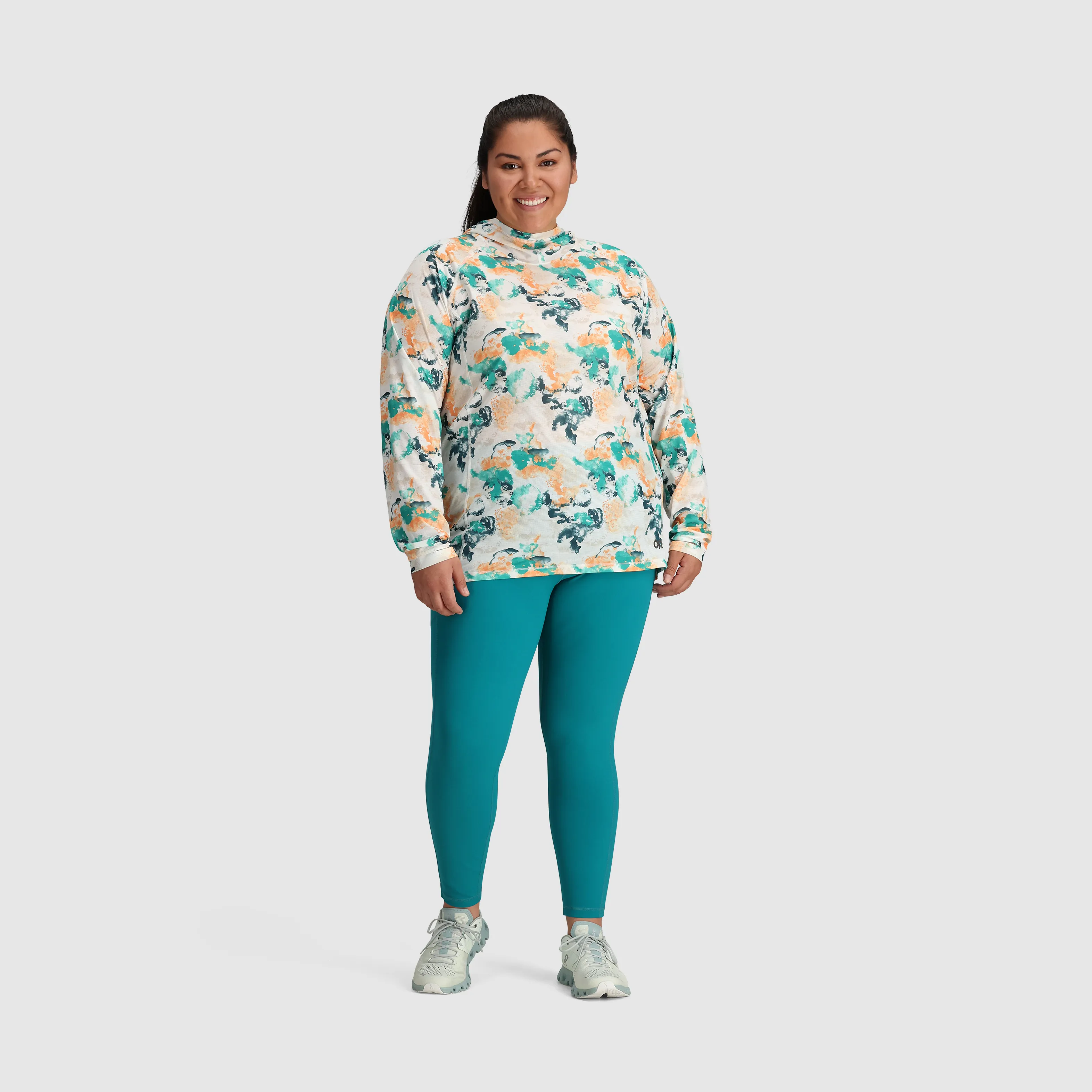 Women's Echo Printed Hoodie-Plus