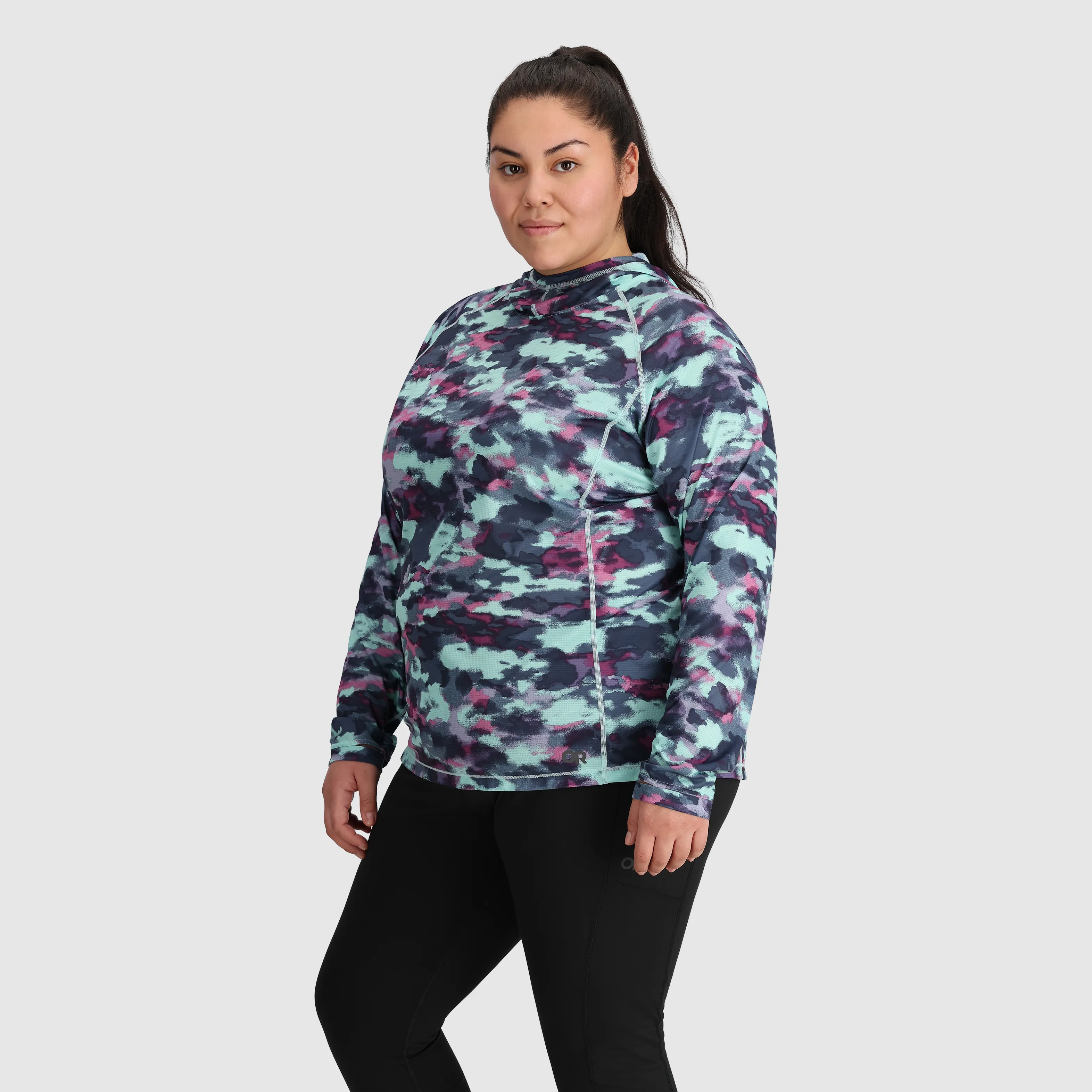 Women's Echo Printed Hoodie-Plus