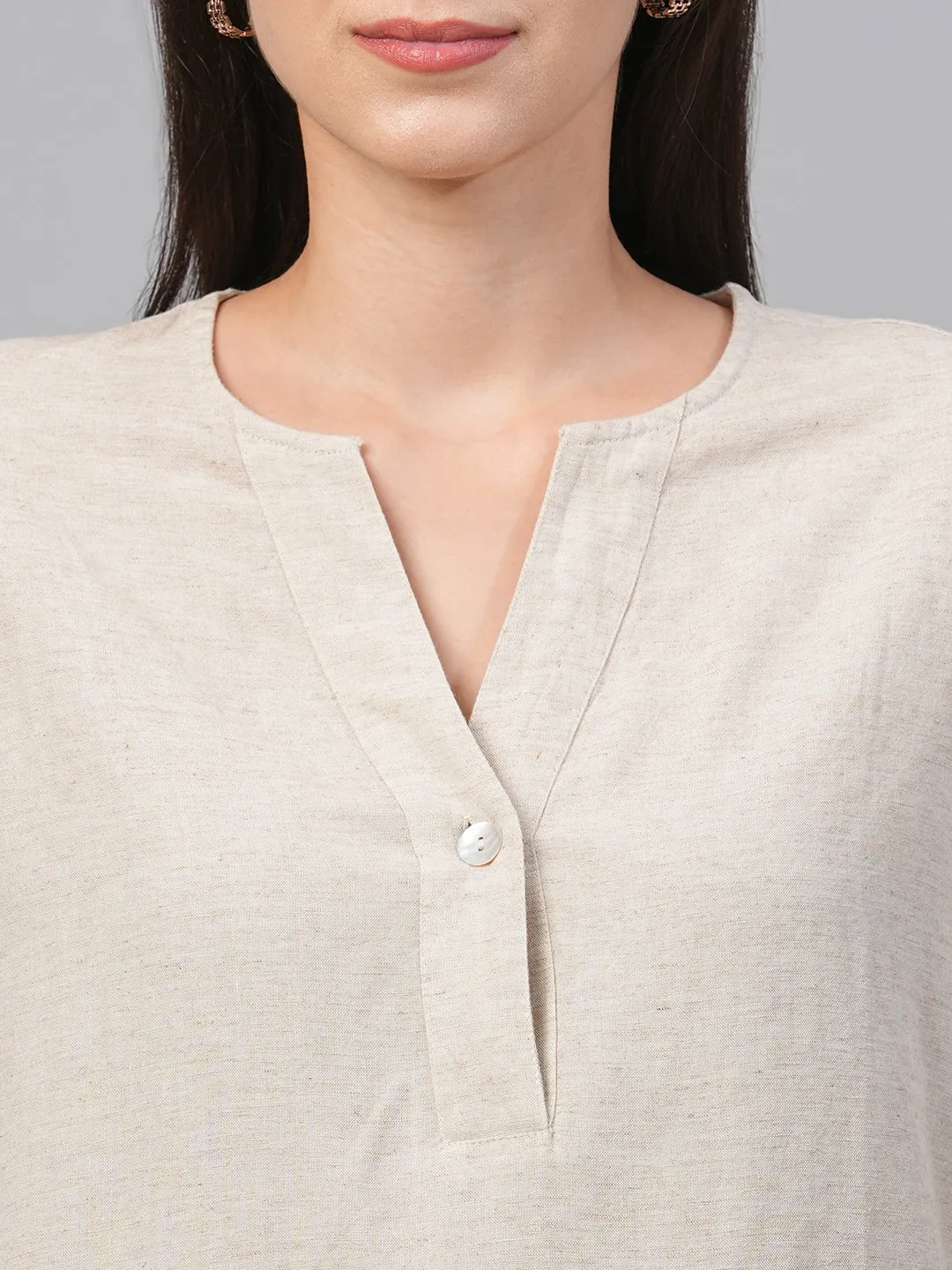 Women's Natural1 Viscose Linen Regular Fit Blouse